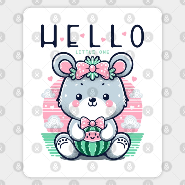 Cute bear, hello little one Magnet by ilhnklv